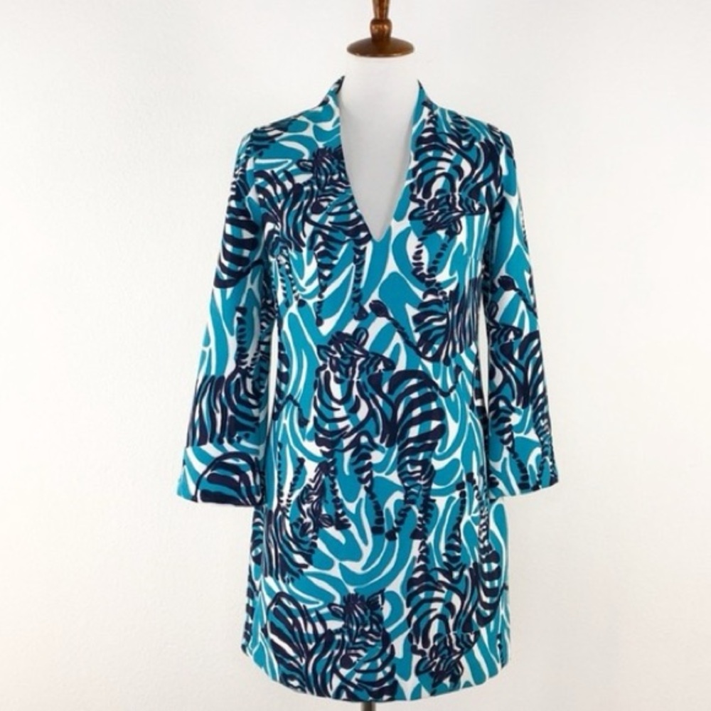 LAST CHANCE! Women's Lilly Pulitzer Patterned Zebra Print V-Neck Dress